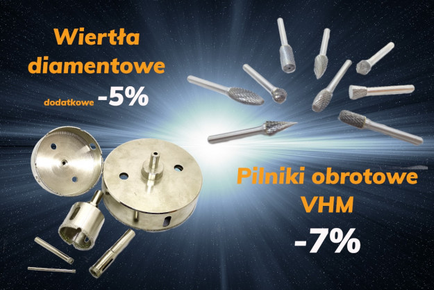 Pilniki obrotowe i wiertła diamentowe